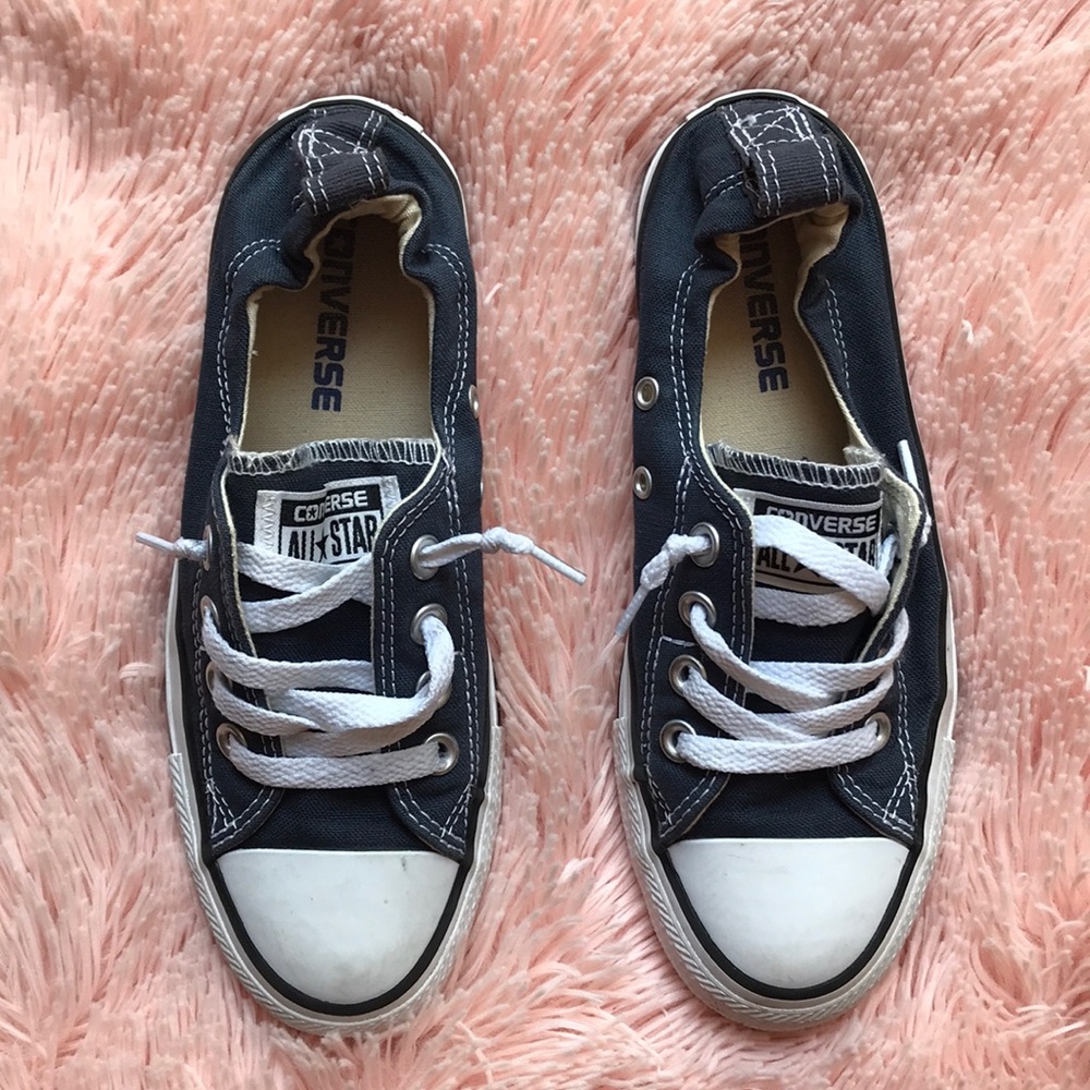 Women’s navy blue slip on converse